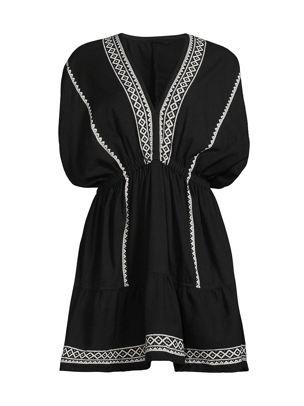 Womens Alem Cotton V-Neck Minidress Product Image
