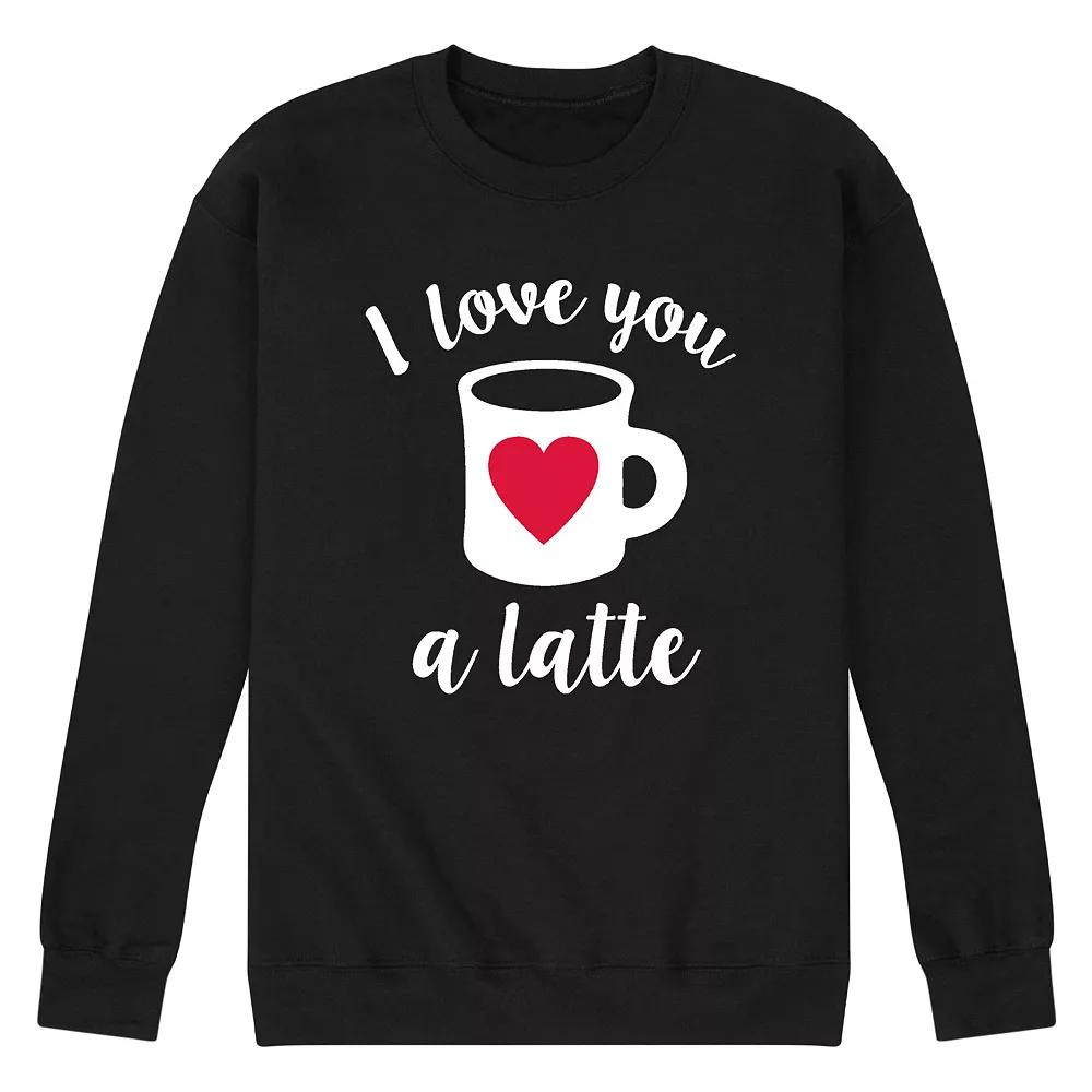 Men's Love You A Latte Sweatshirt,  Product Image
