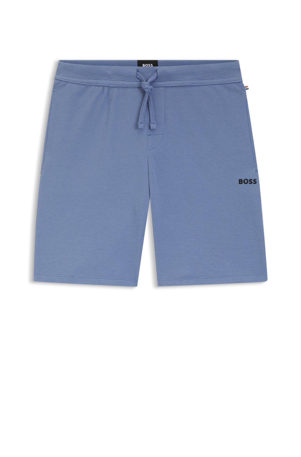 Cotton-blend pajama shorts with embroidered logo Product Image