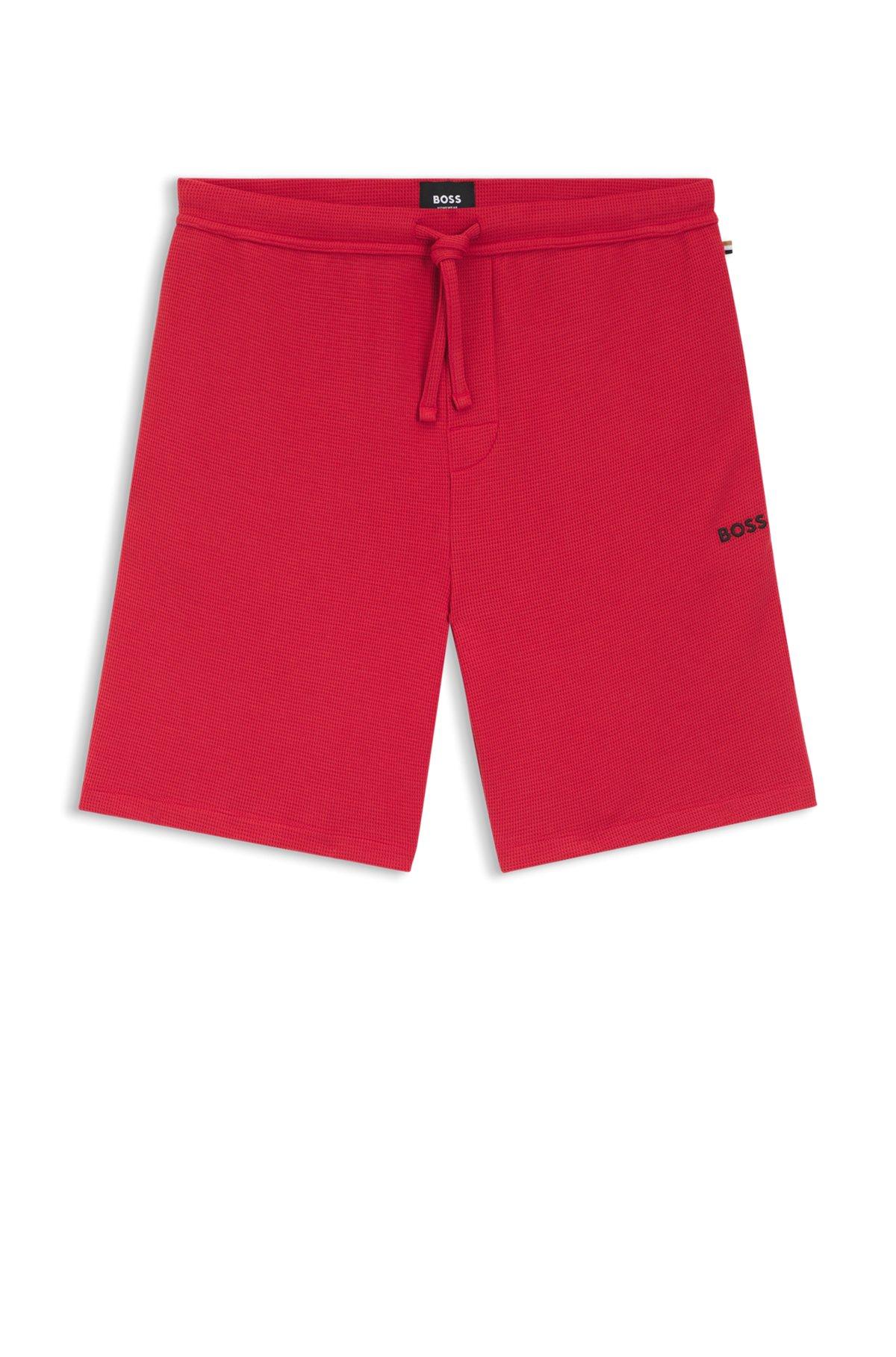 Cotton-blend pajama shorts with embroidered logo Product Image