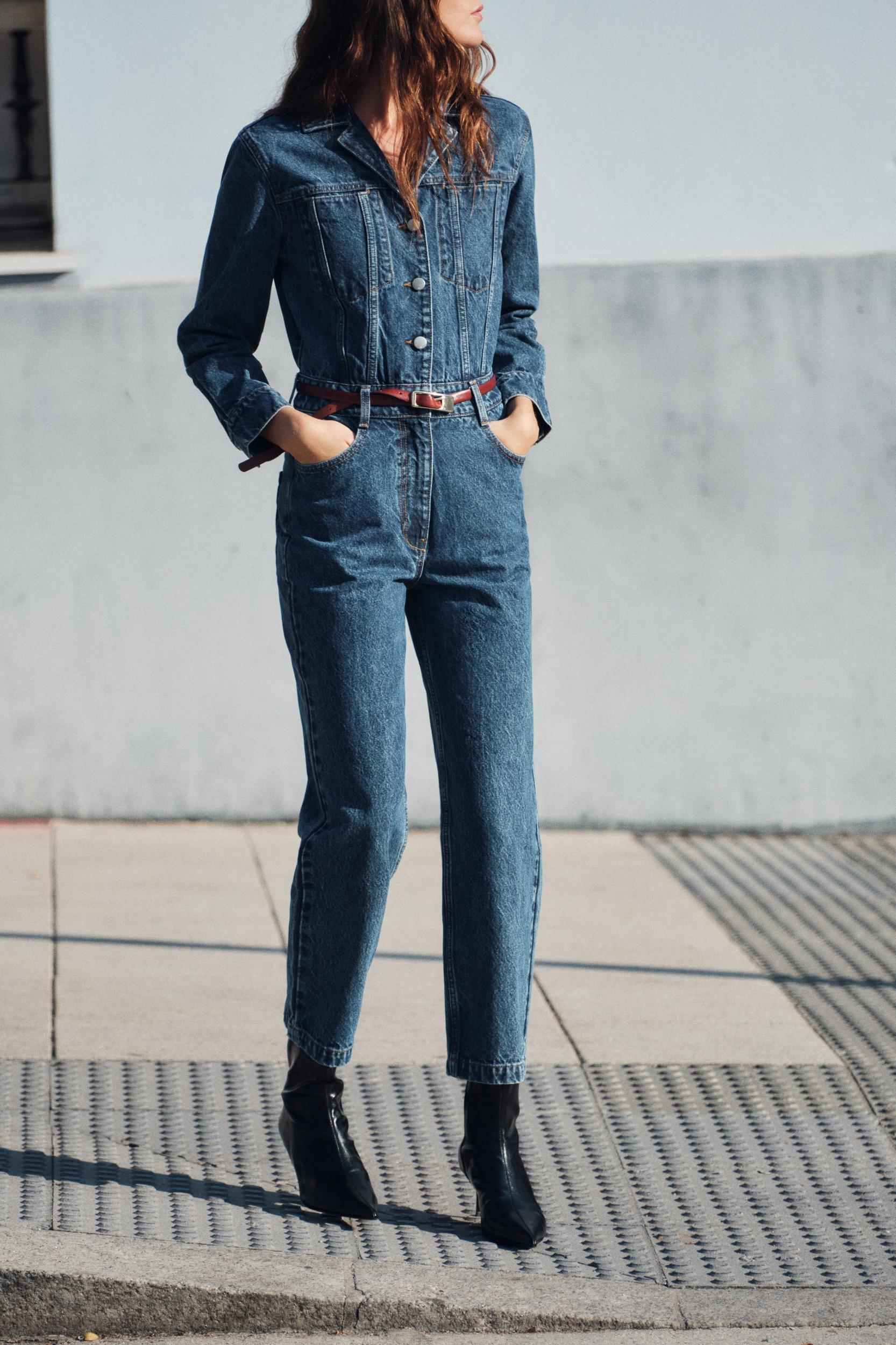 Z1975 LONG DENIM JUMPSUIT Product Image