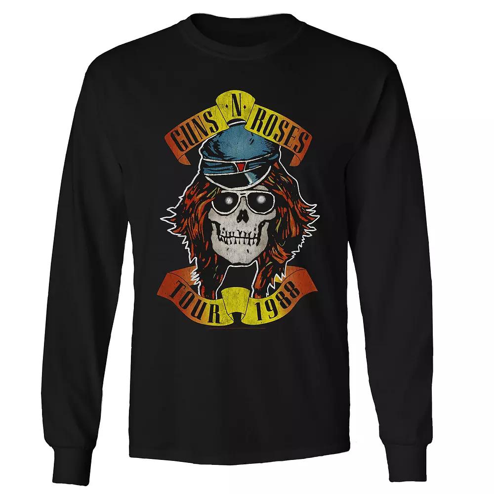 Men's Guns n' Roses Tour 88 Long Sleeve Tee, Size: XXL, Black Product Image