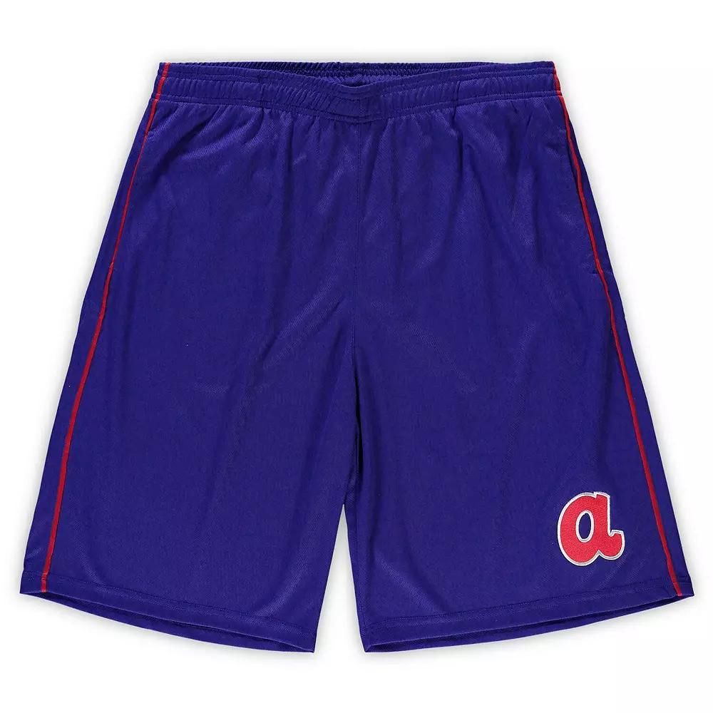 Mens ProfileRoyal Atlanta Braves Big & Tall Mesh Shorts Product Image