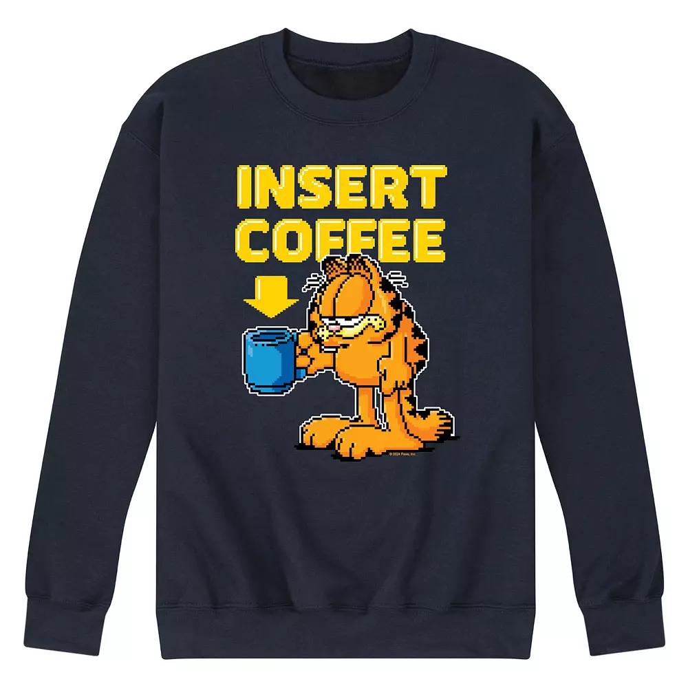 Men's Garfield Coffee Fleece Sweatshirt,  Product Image