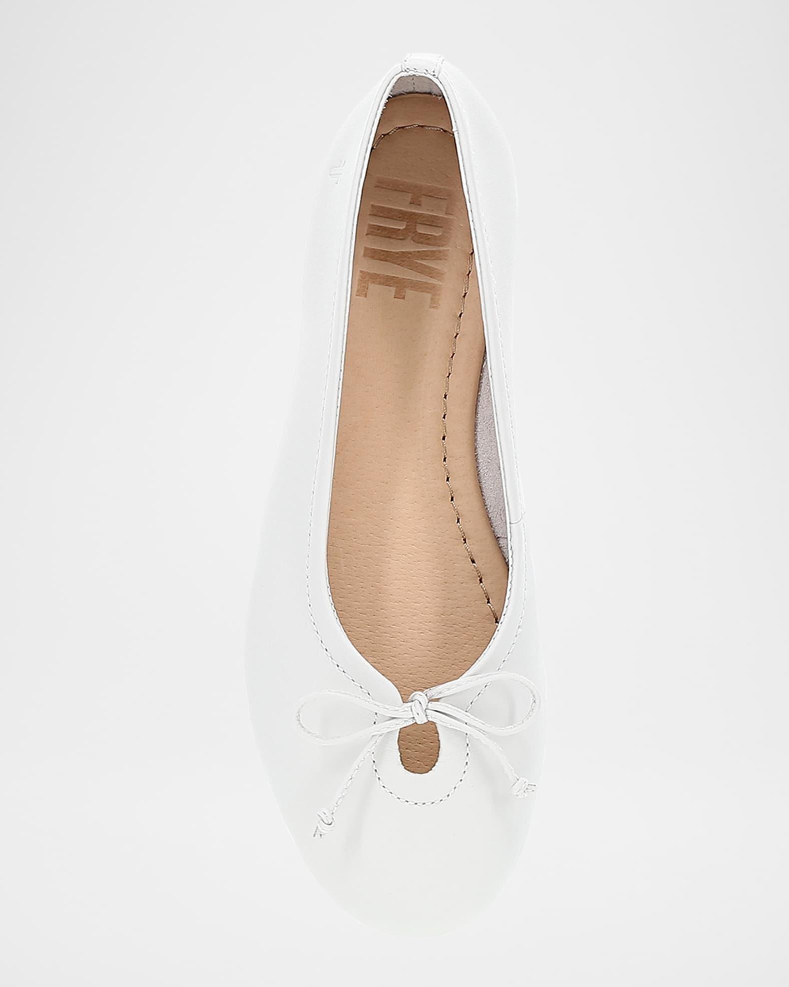 Emma Leather Bow Ballerina Flats Product Image