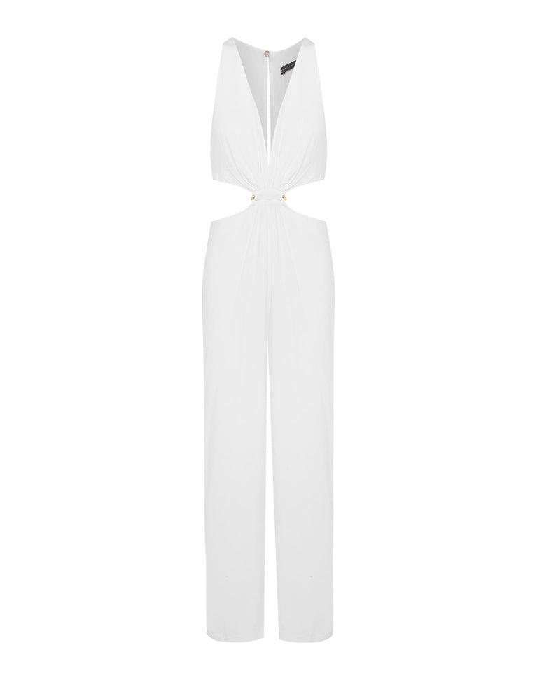 Nayara Detail Jumpsuit (Exchange Only) - Off White Product Image