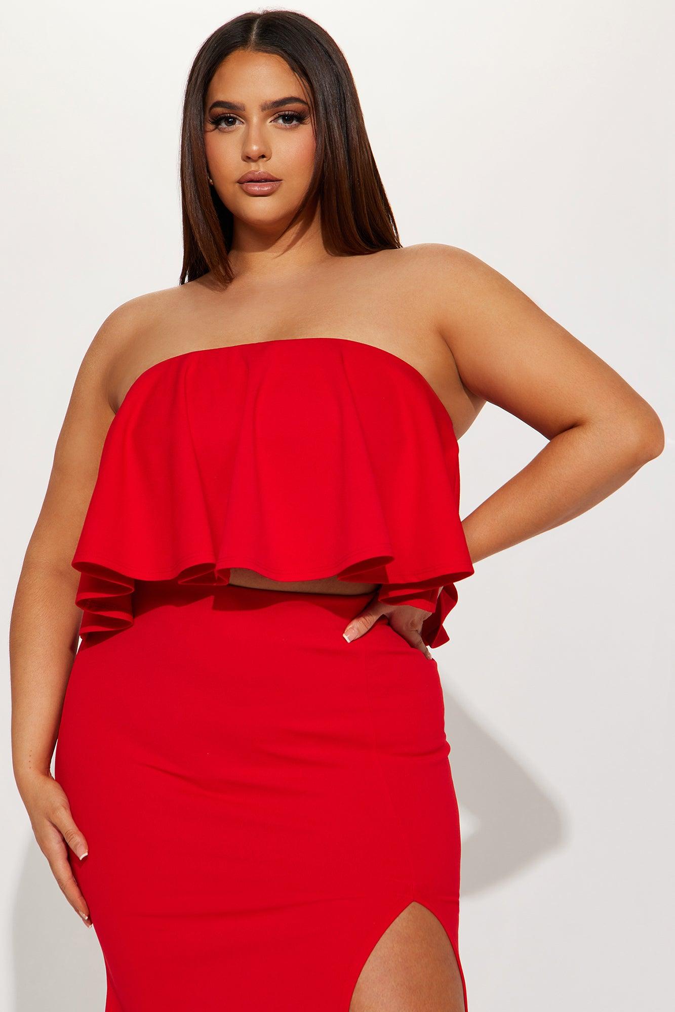 True Romance Skirt Set - Red Product Image