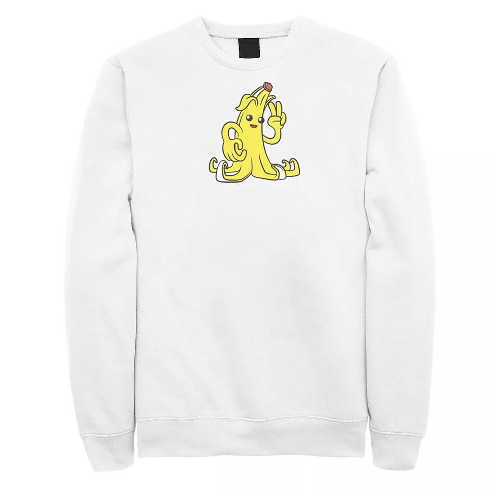 Men's Fortnite Peely Peace Sweatshirt, Size: Medium, White Product Image