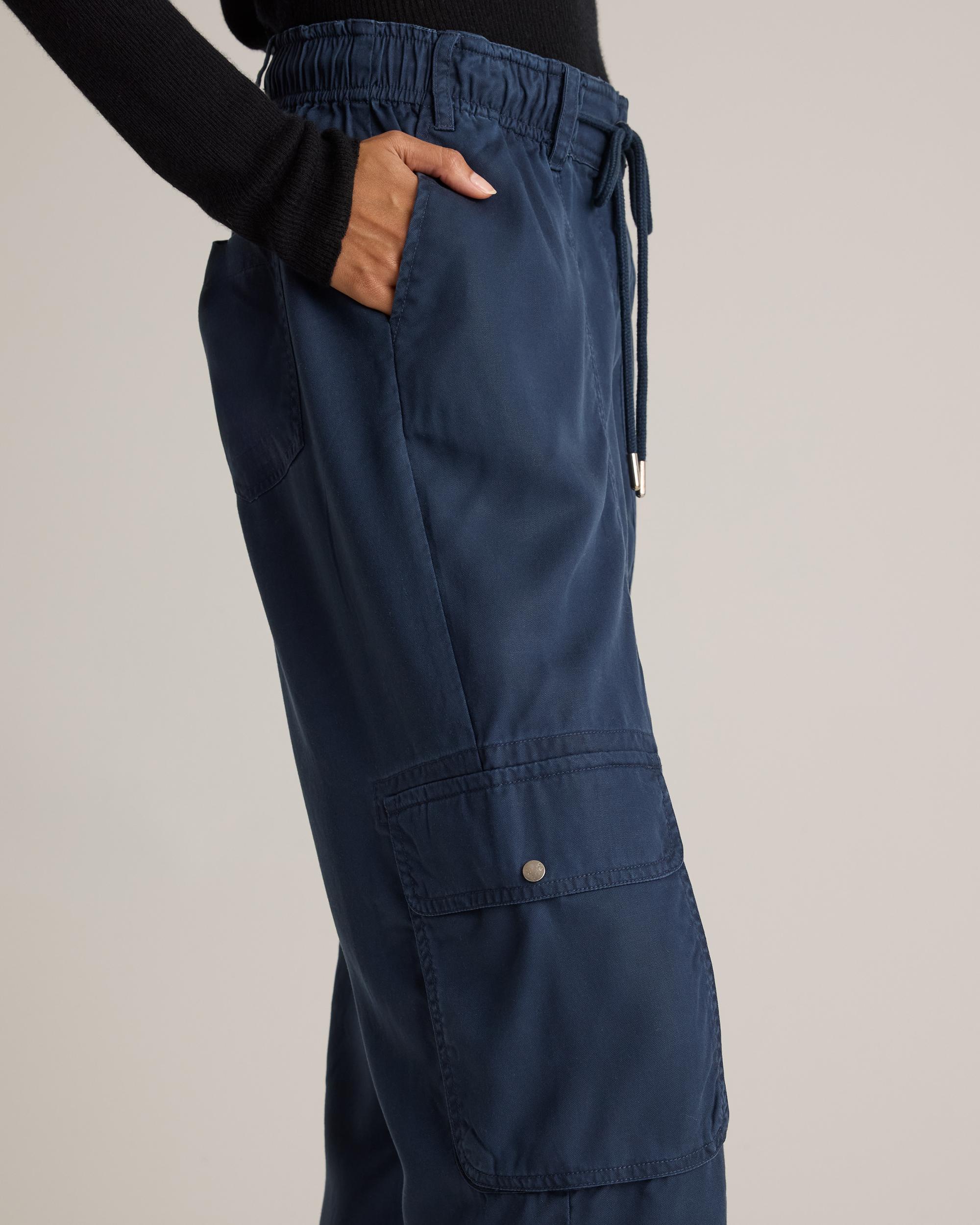 Quince | Women's Vintage Wash Tencel Drawstring Cargo Pants Size XS Product Image