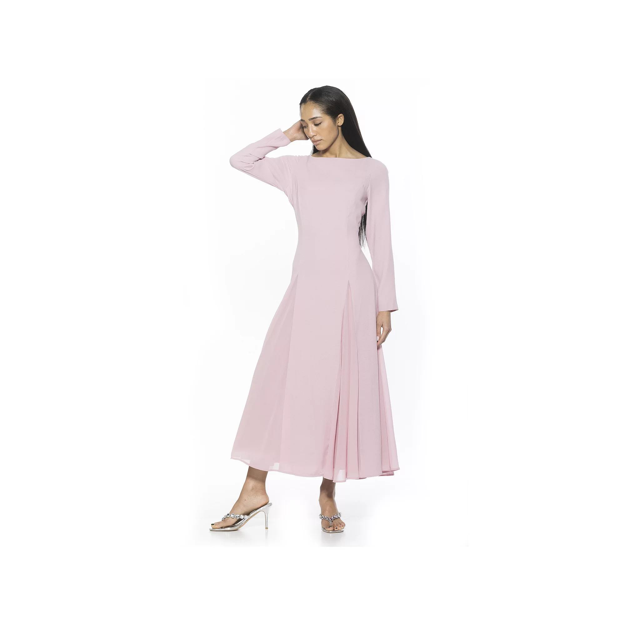 Women's ALEXIA ADMOR Elodie Crewneck Long Sleeve Midi Dress,  Product Image