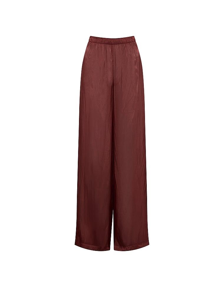 Luxe Sheer Satin Wide-Leg Pant Product Image
