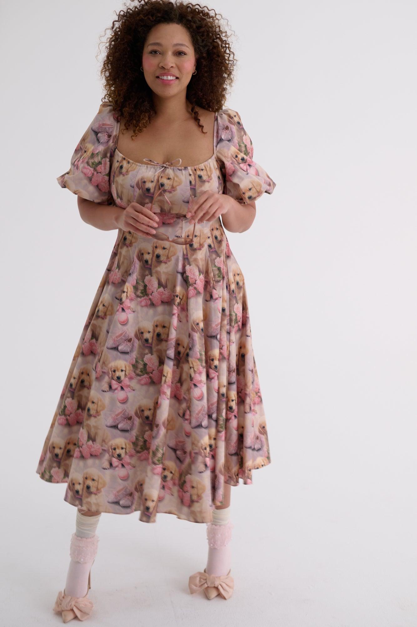 The Golden Paradise Day Dress Product Image