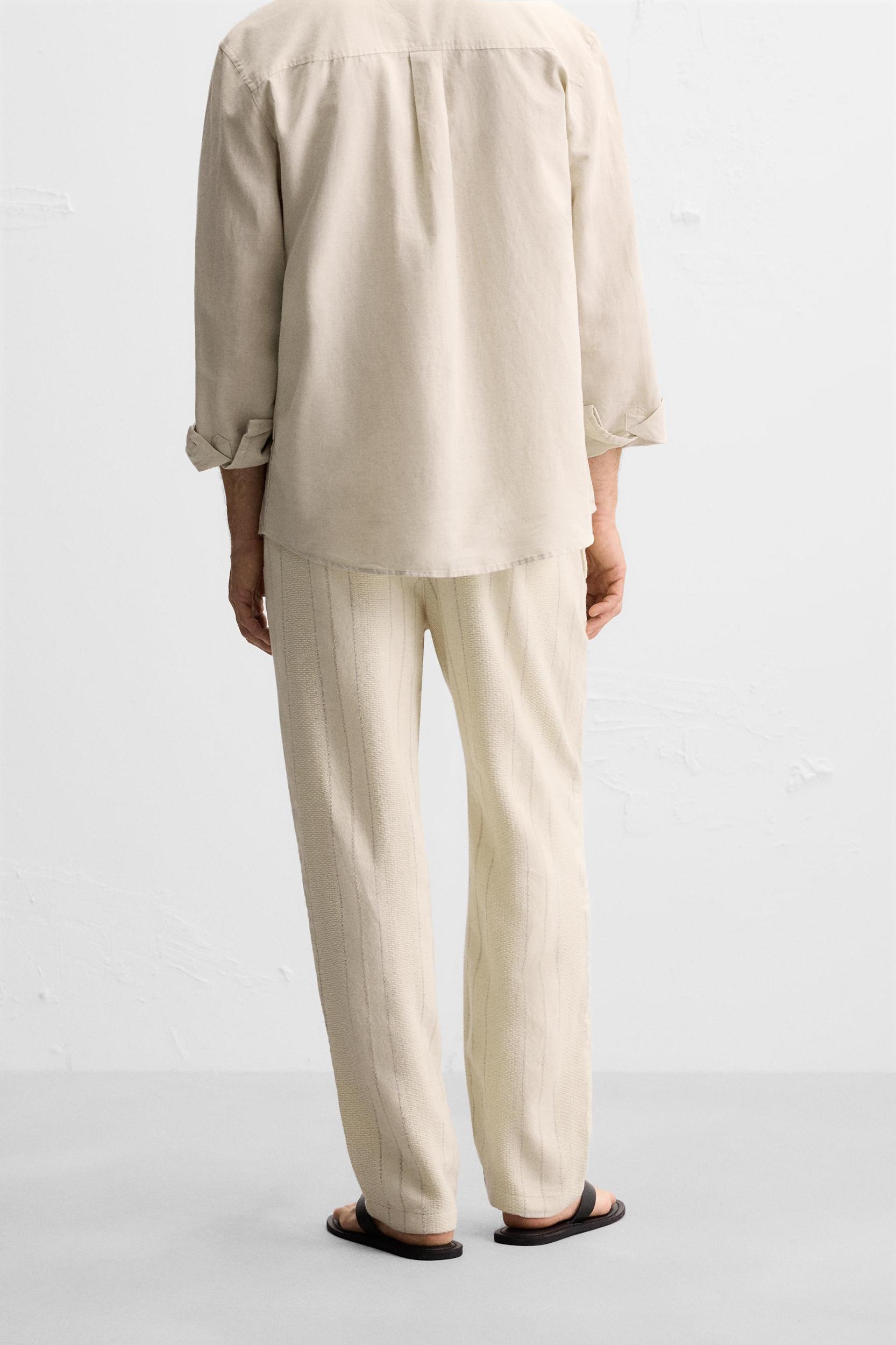 JACQUARD STRIPED PANTS Product Image