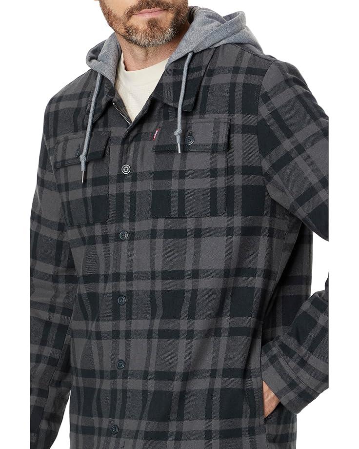 Cotton Canvas Hooded Utility Jacket with Sherpa Lining Product Image