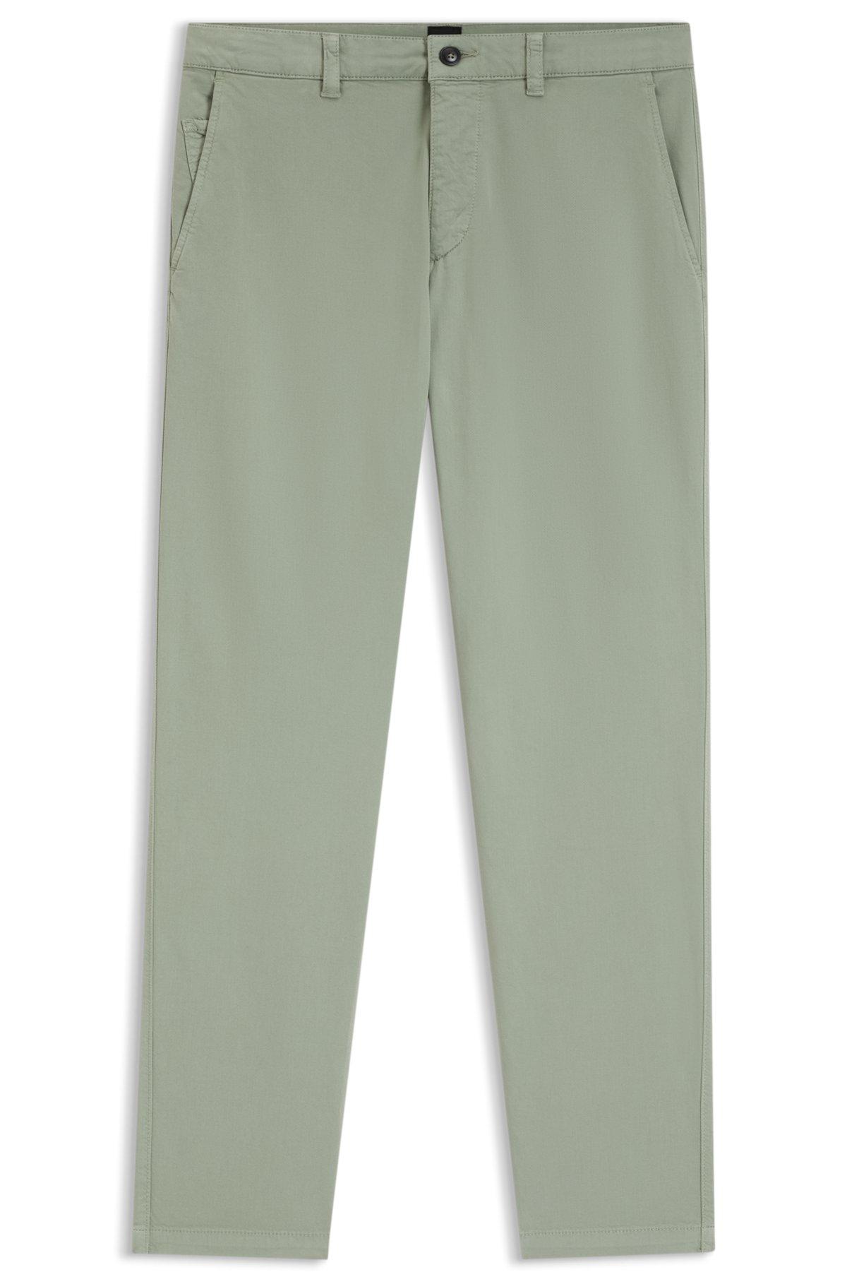 Tapered-fit chinos in a structured cotton Product Image