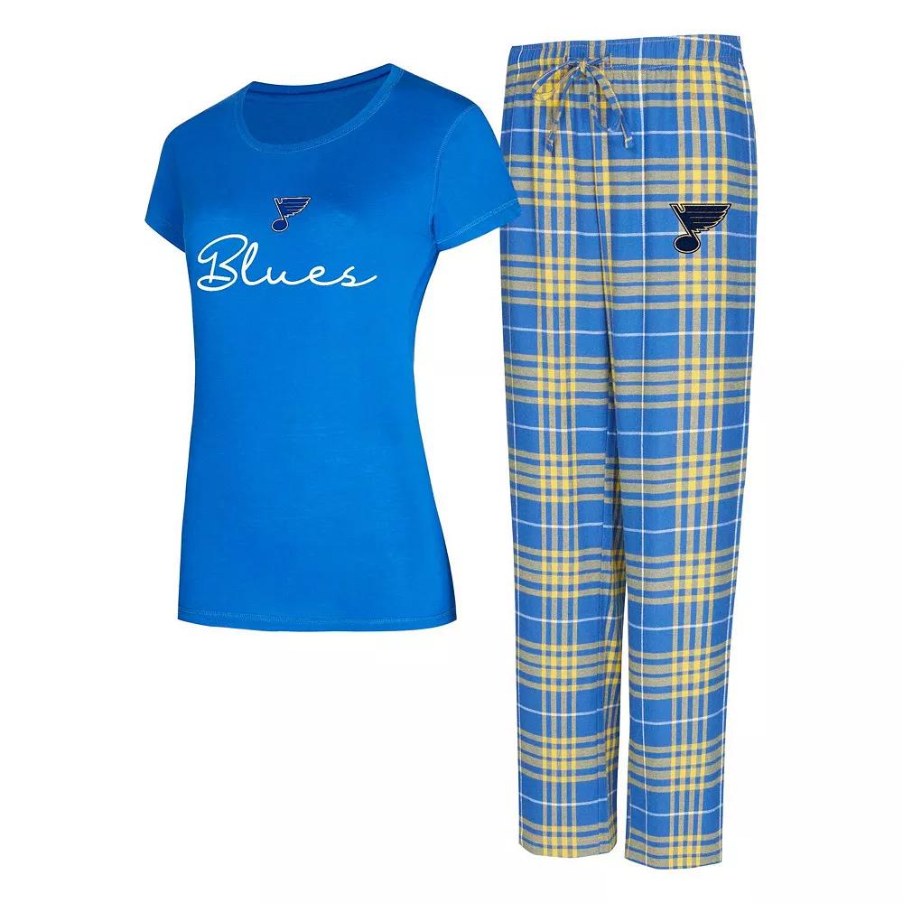 Women's Concepts Sport Royal/Gold St. Louis Blues Vector T-Shirt & Pants Sleep Set, Size: Small Product Image