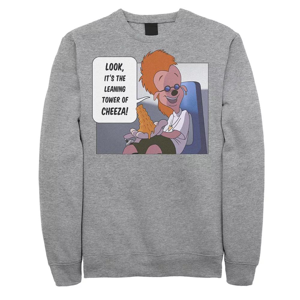 Disney's A Goofy Movie Men's Look It's The Leaning Tower Of Cheeza Sweatshirt,  Product Image