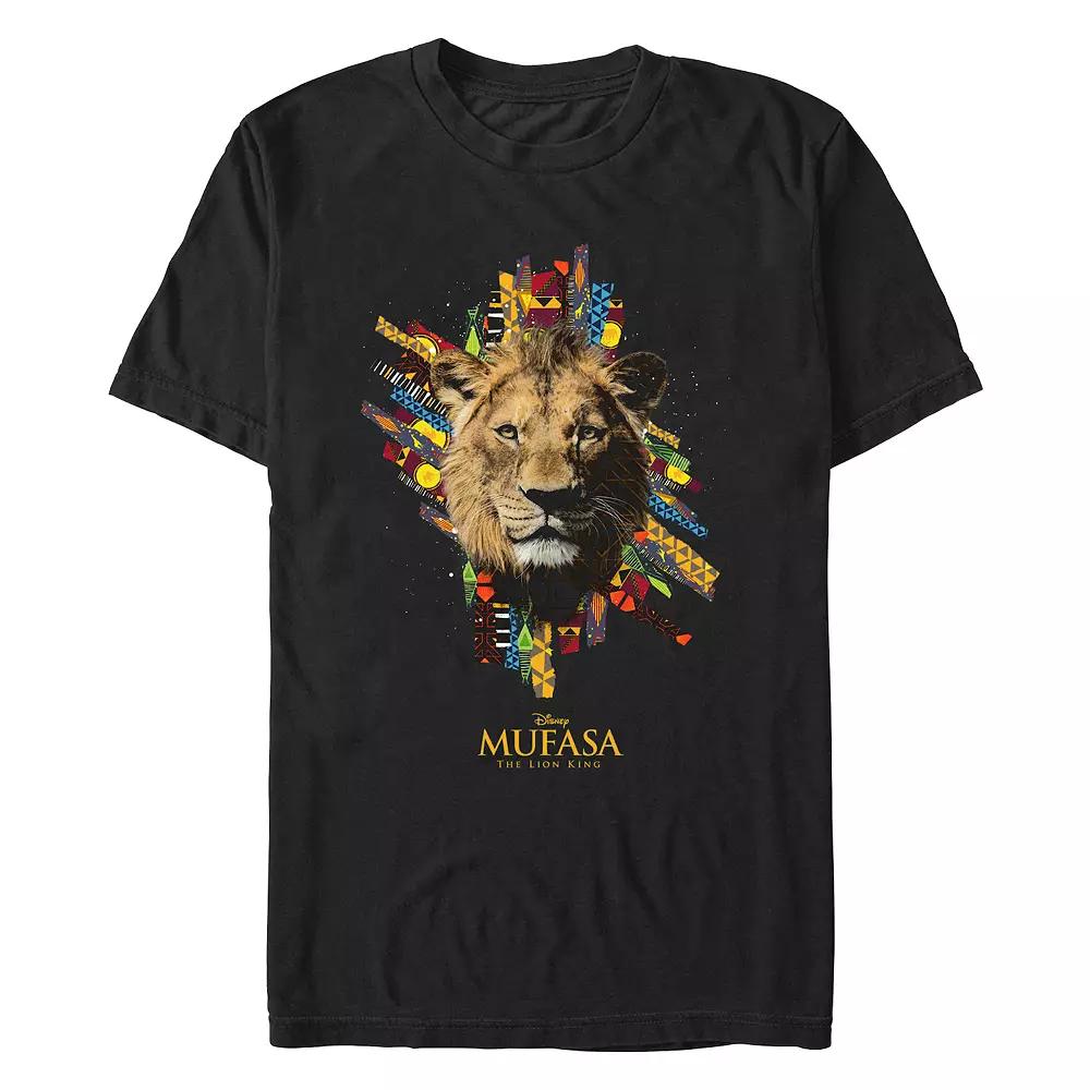 Disney's Mufasa The Lion King African Prints Background Men's Graphic Tee,  Product Image