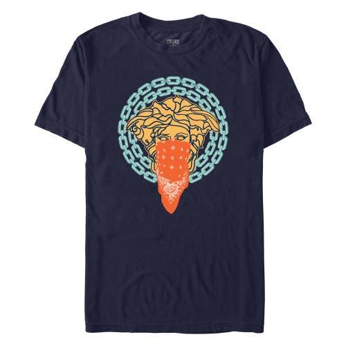 Men's Crooks & Castles Medusa Blue Chains  Graphic T-Shirt Product Image