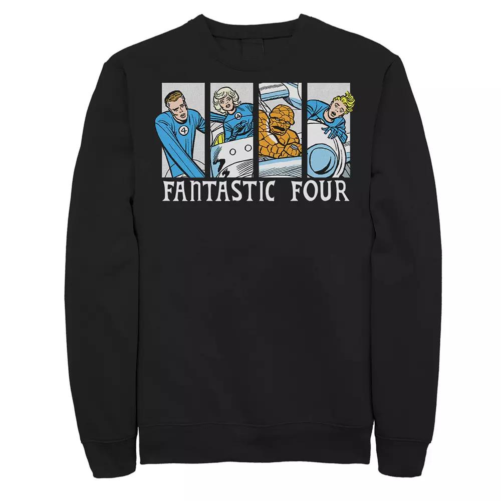 Men's Marvel Fantastic Four Group Shot Comic Themed Panels Sweatshirt,  Product Image