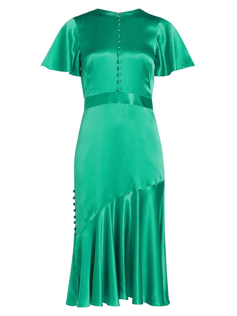 Womens Victoria Flutter-Sleeve Cocktail Dress Product Image