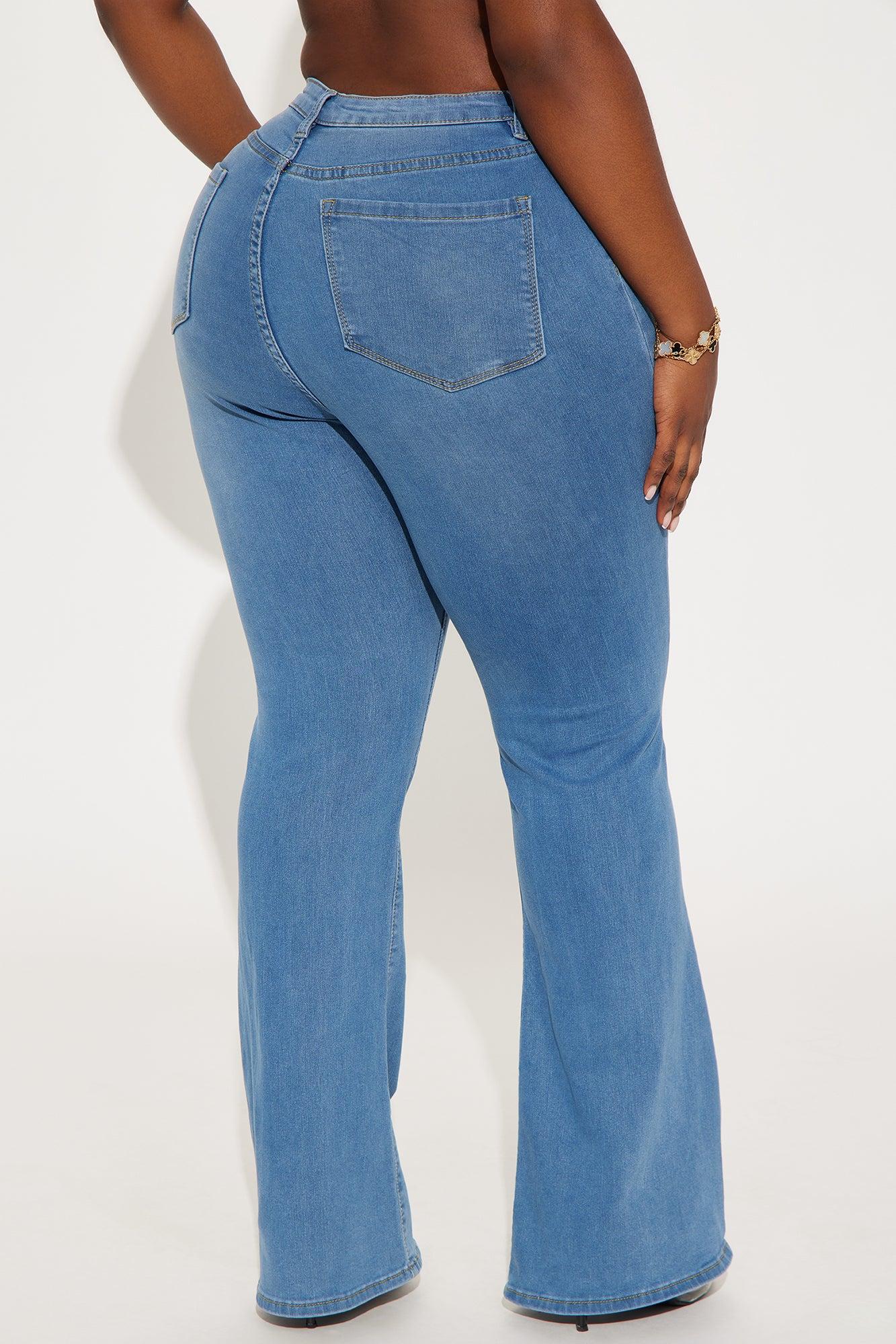 Soul Searching High Rise Flare Jeans - Medium Blue Wash Product Image