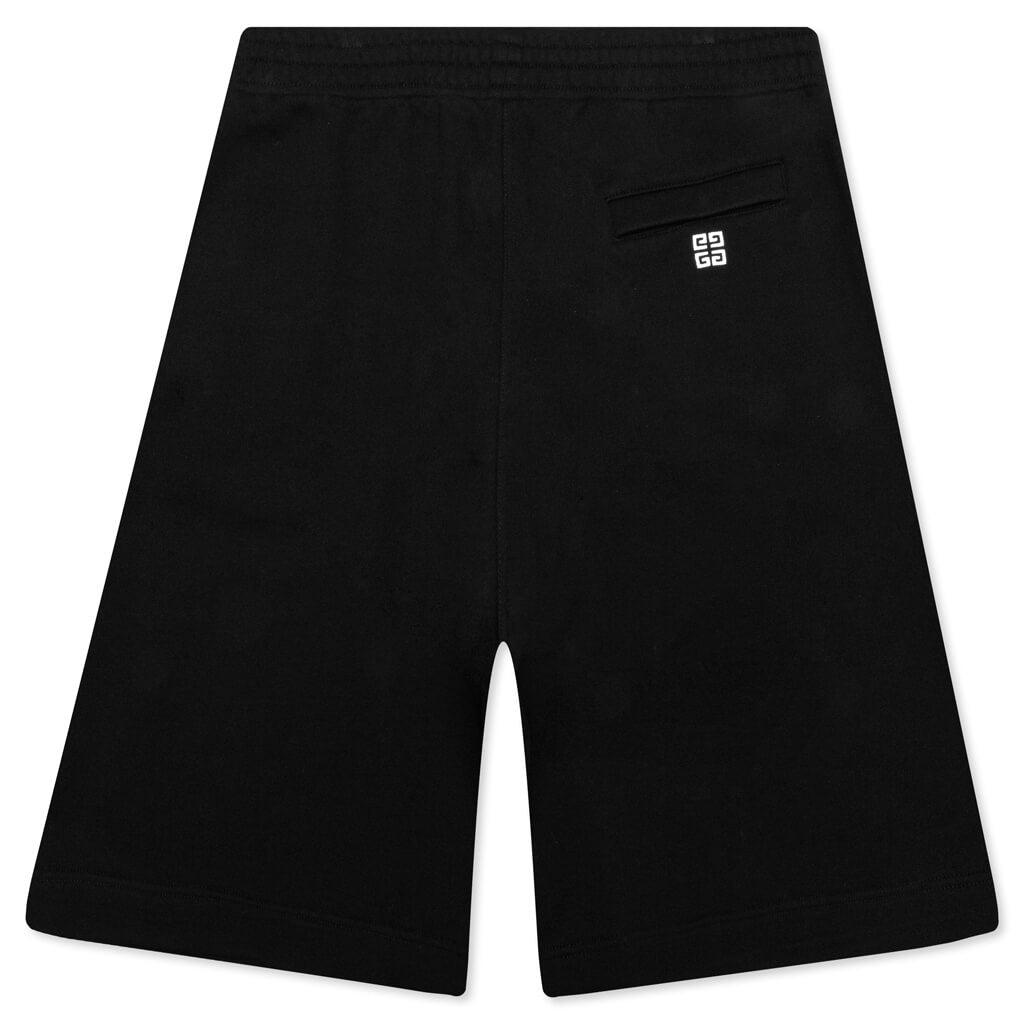 Boxy Fit Embroidered Shorts - Black Male Product Image