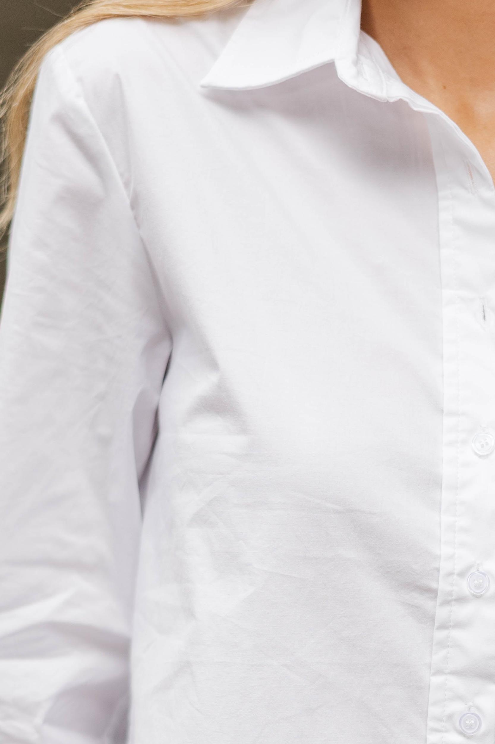 Just For You White Button Down Blouse Female Product Image