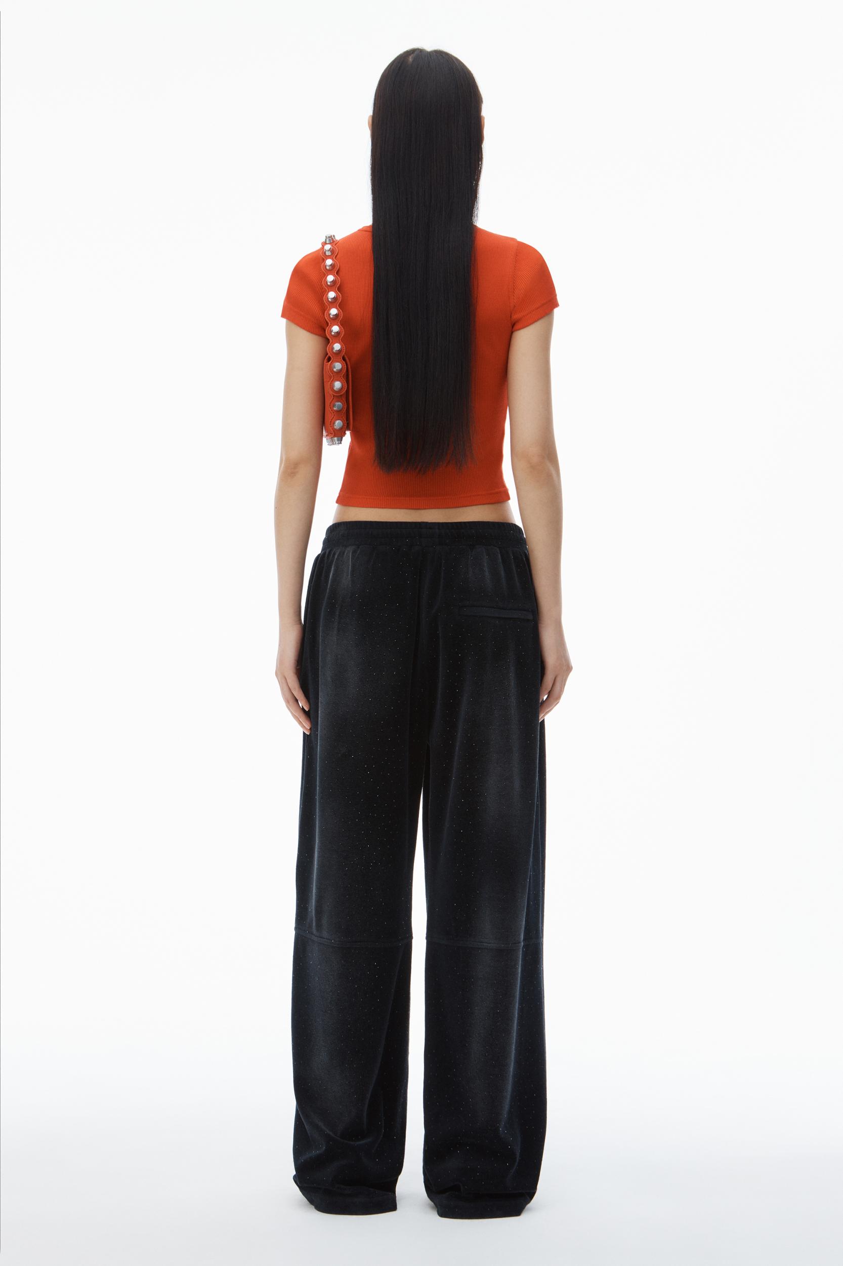 Crystal Hotfix Tee In Ribbed Jersey Product Image