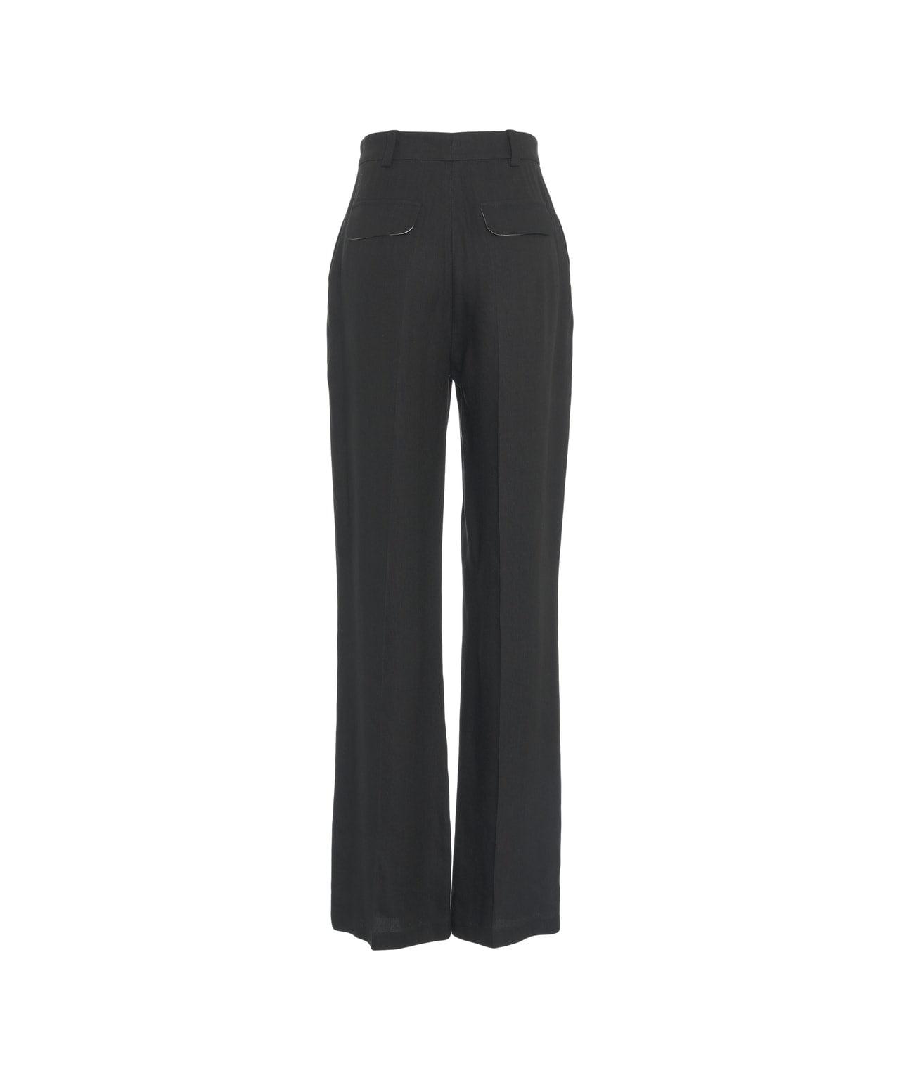 Linen blend pleated pants Product Image