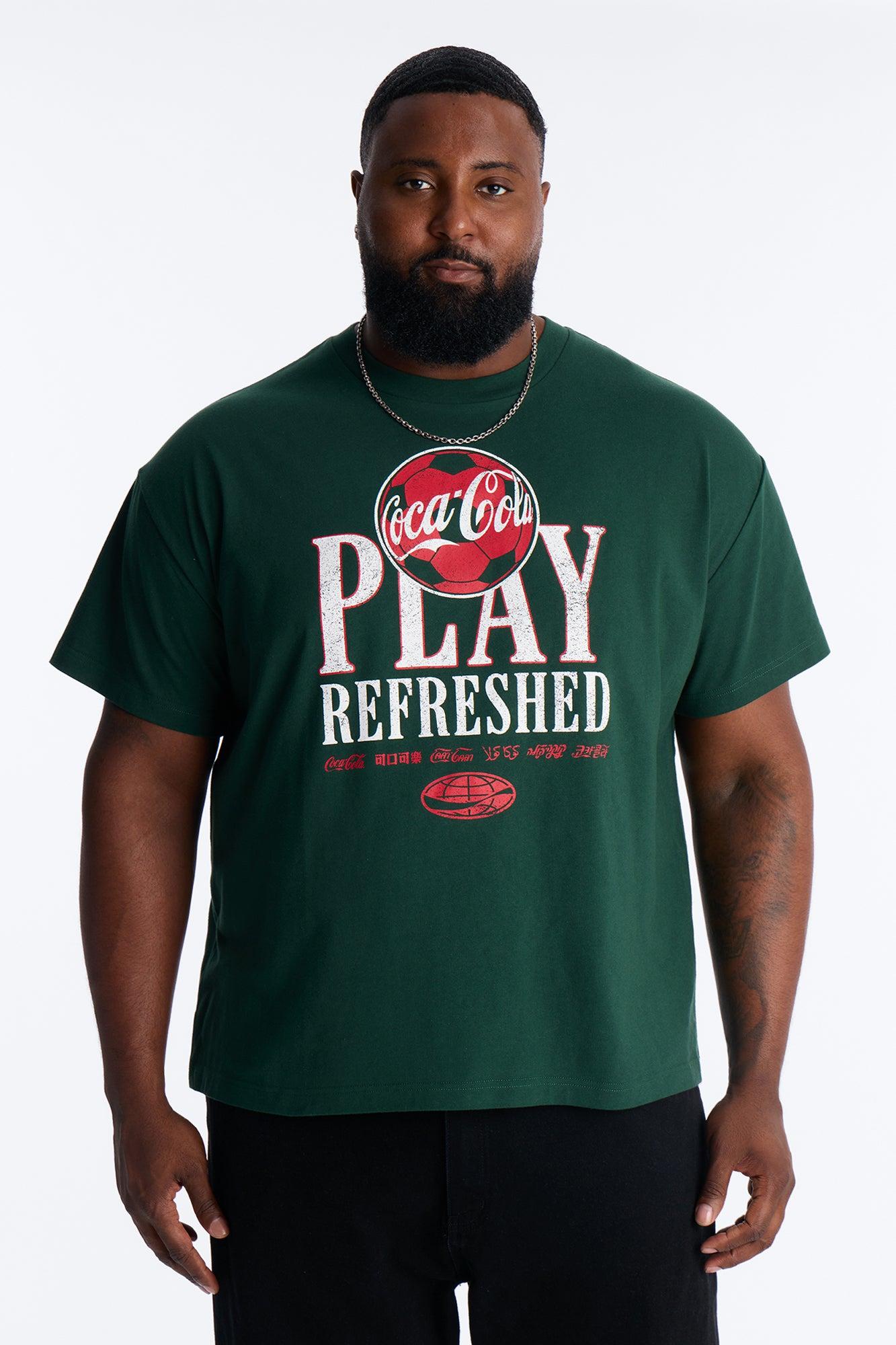 Coca Cola Soccer Heavy Weight Short Sleeve Tee - Green Male Product Image