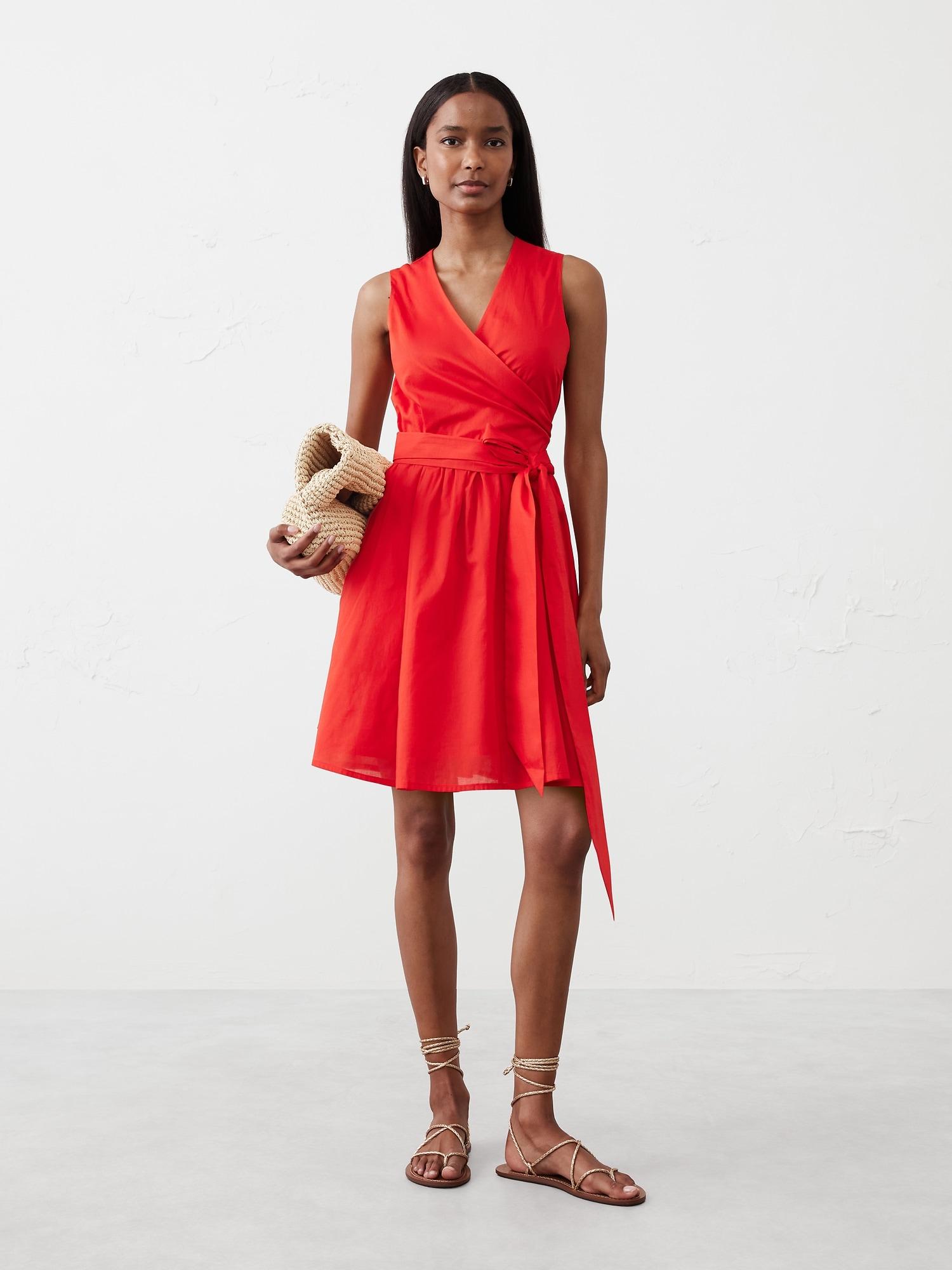 Voile Wrap-Waist Mini Dress Product Image