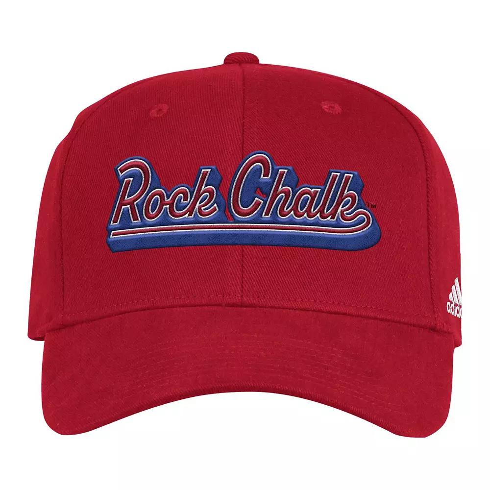 Men's adidas Red Kansas Jayhawks Chant Flex Hat,  Product Image