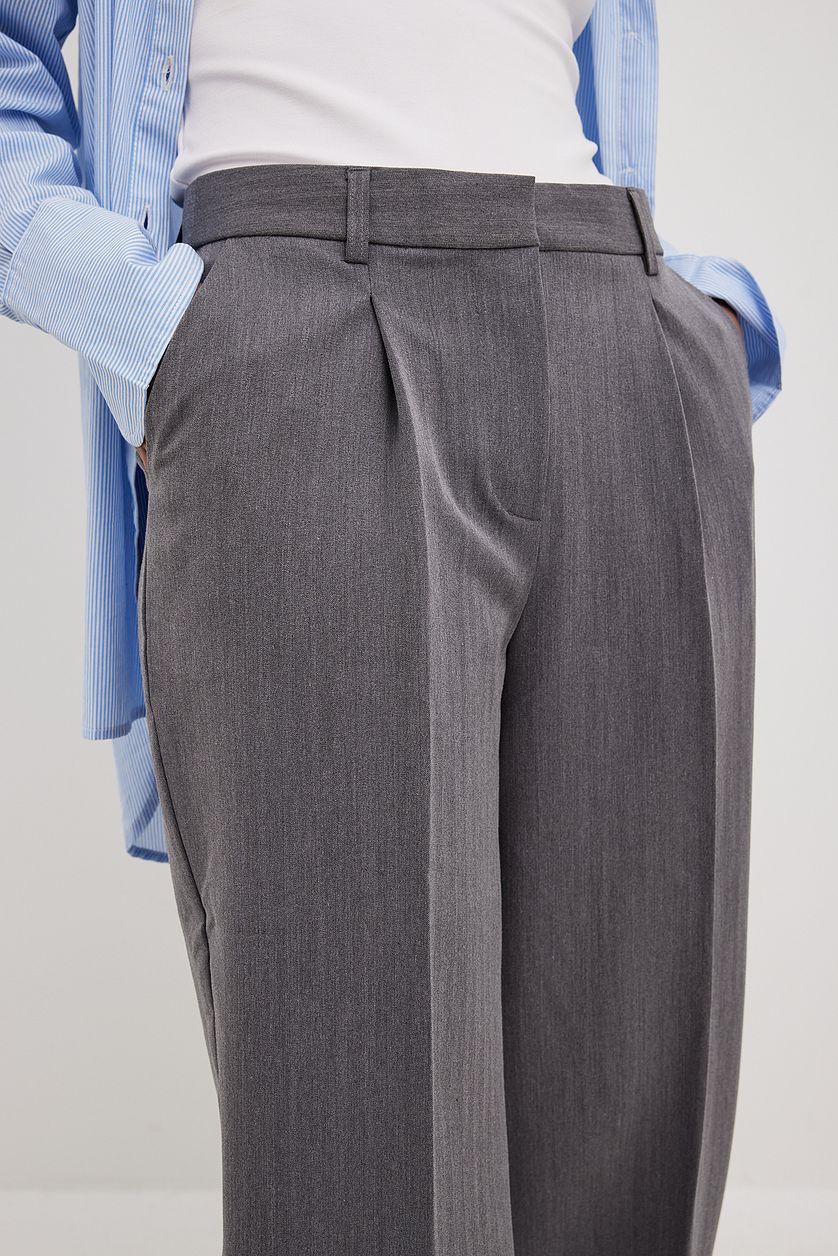 Wide Low Waist Suit Pants Product Image