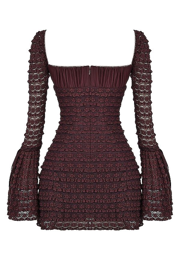 Marisa  espresso lace dress - sale Product Image
