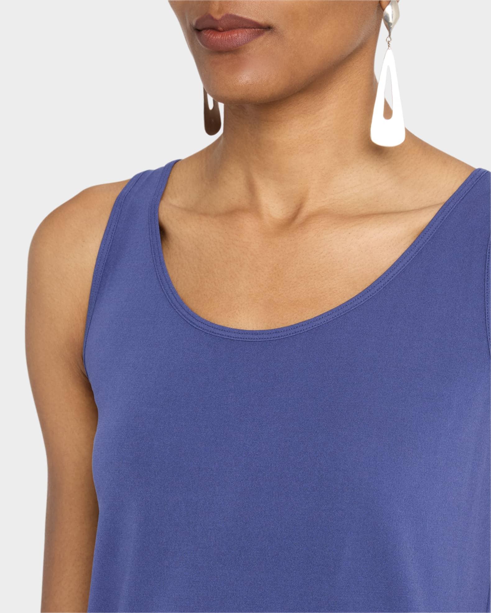 Scoop-Neck Stretch Silk Jersey Tank Product Image