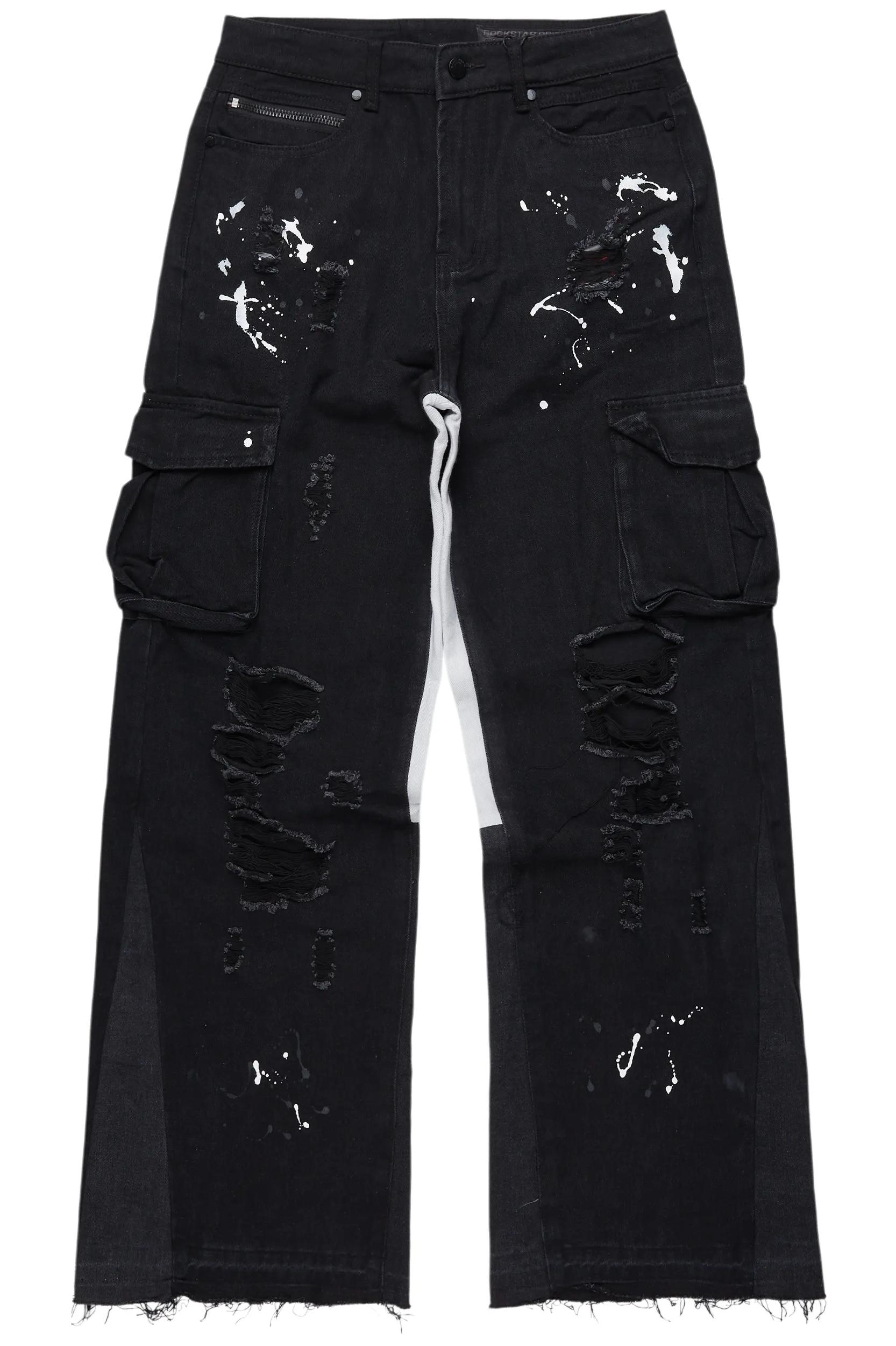 Dubaku Black Baggy Fit Jean Male Product Image