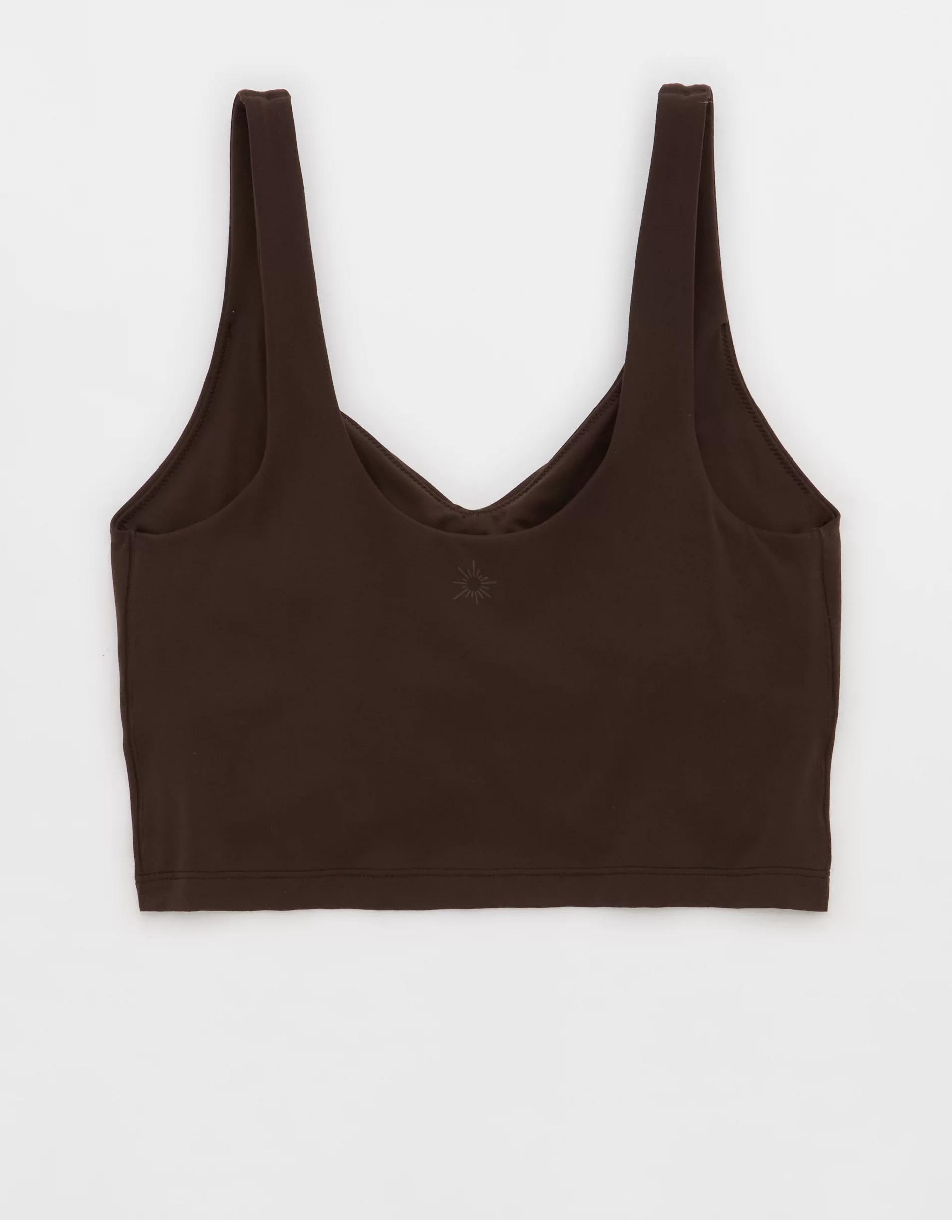 OFFLINE By Aerie Real Me Low Key Ruched Longline Sports Bra Product Image