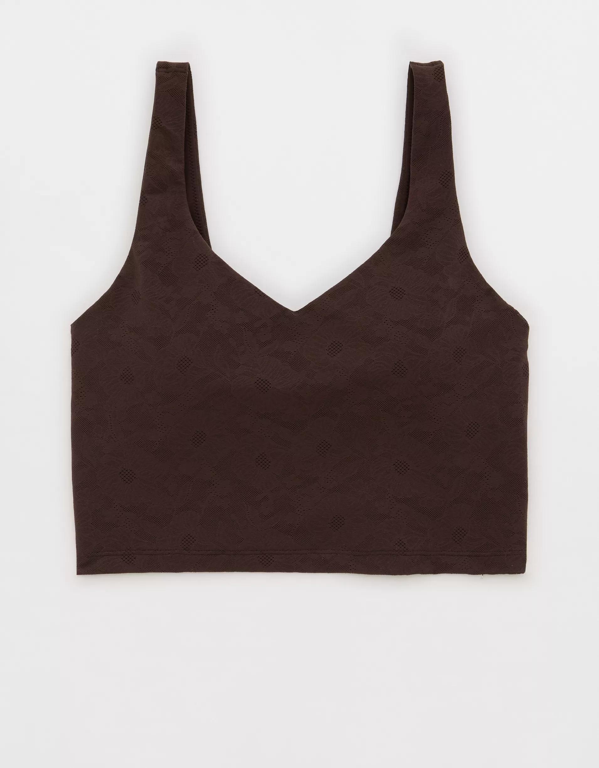 OFFLINE By Aerie Lace Low Key Longline Sports Bra Product Image