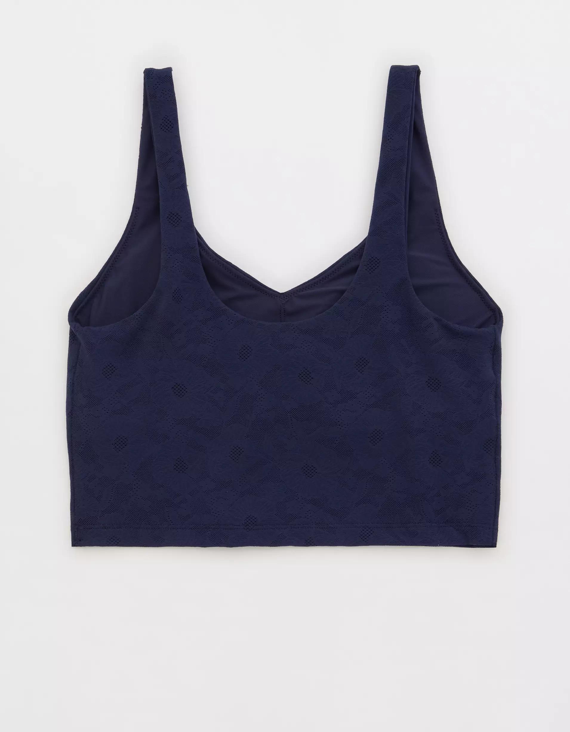 OFFLINE By Aerie Lace Low Key Longline Sports Bra Product Image