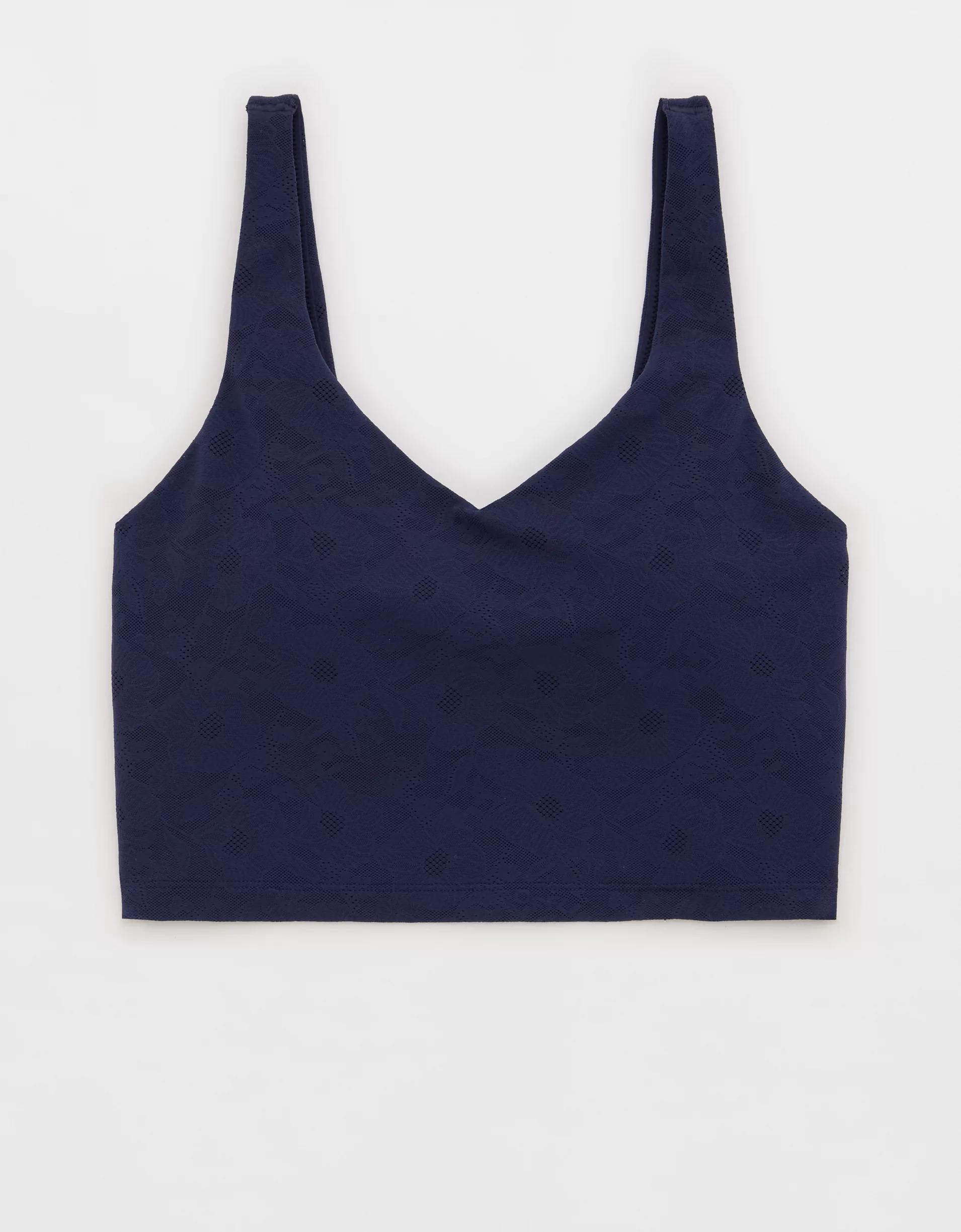 OFFLINE By Aerie Lace Low Key Longline Sports Bra Product Image