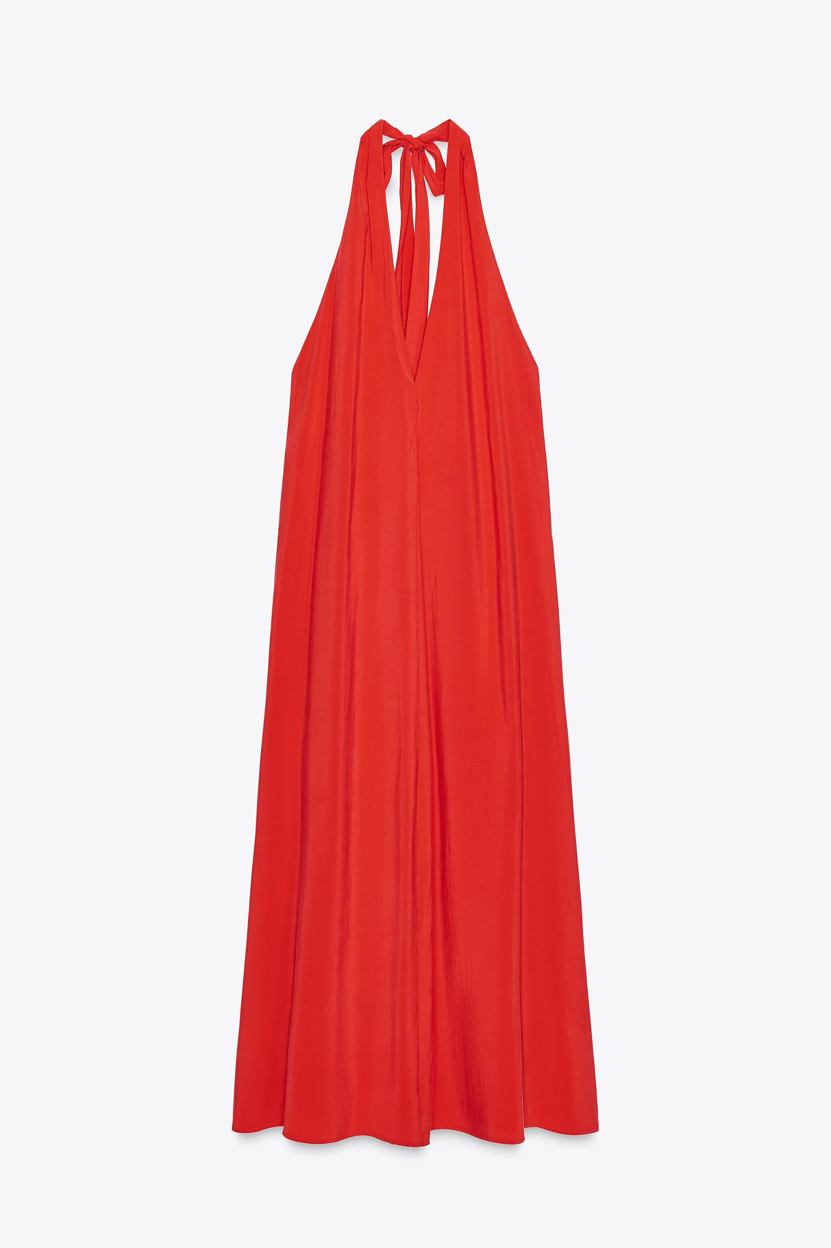 HALTER TIE MIDI DRESS Product Image