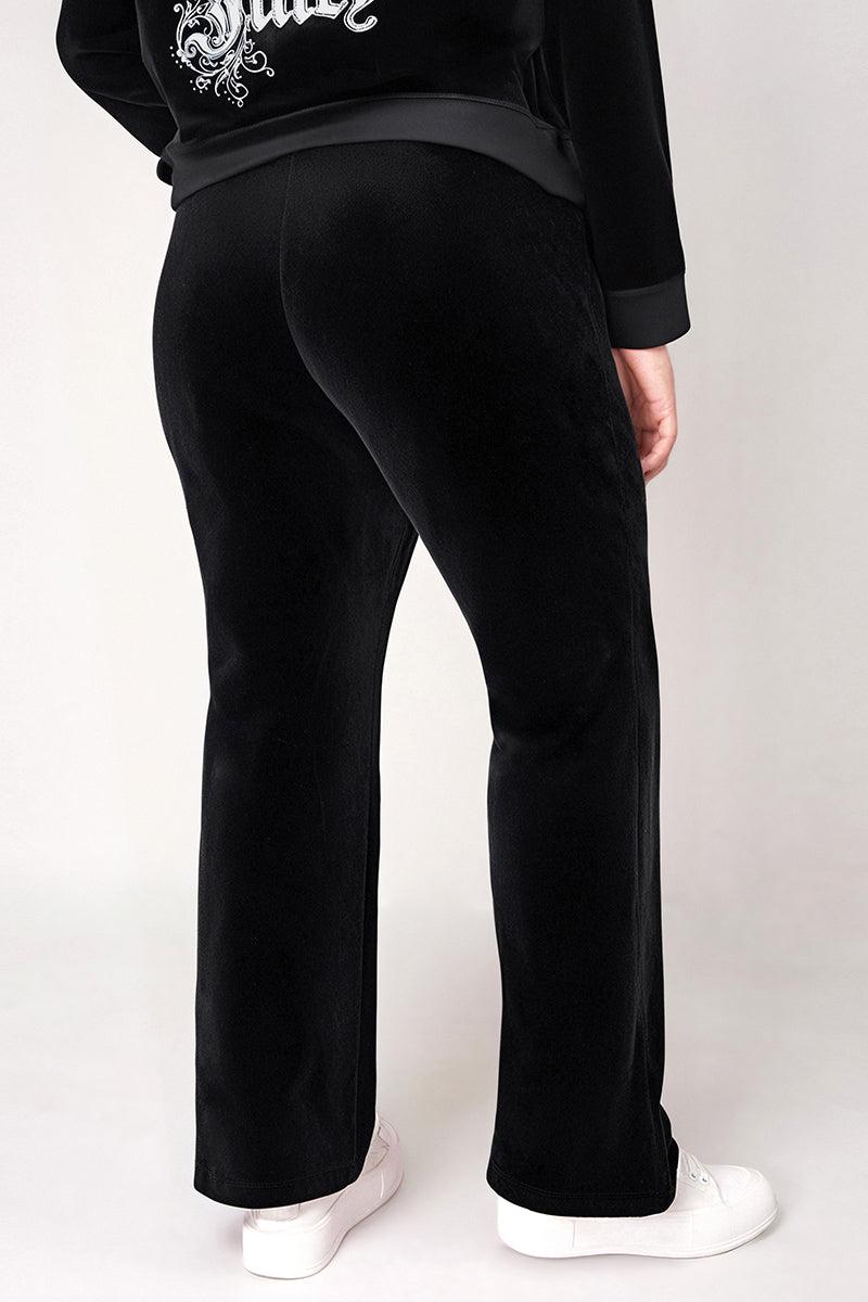 Plus-Size Monogram Heritage Cotton Velour Track Pants Product Image