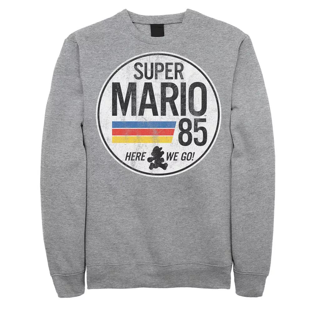 Men's Nintendo Super Mario Here We Go '85 Retro Vintage Sweatshirt,  Product Image