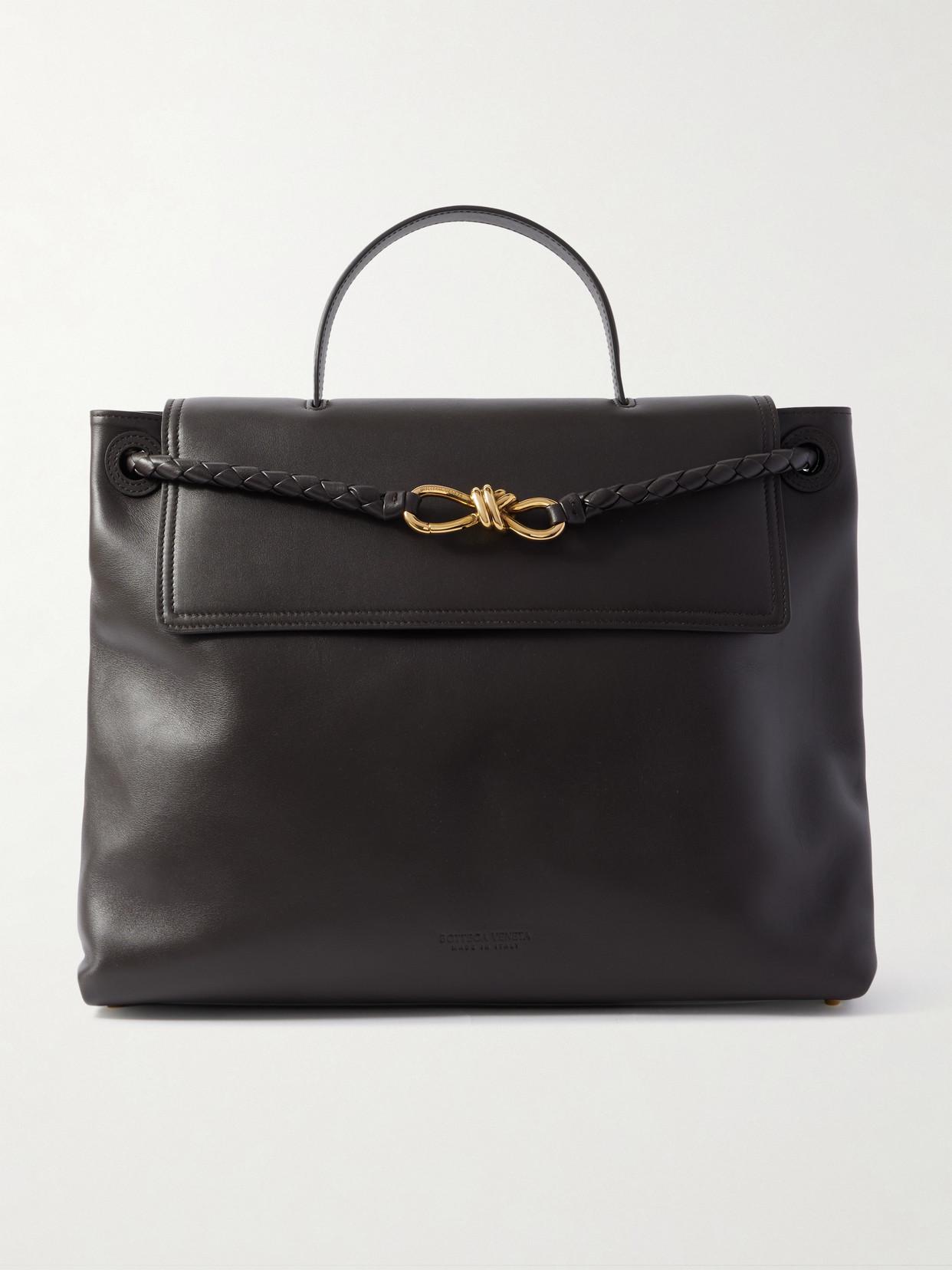 BOTTEGA VENETA Andiamo Large Leather Top-handle Bag In Fondant-m Brass Product Image