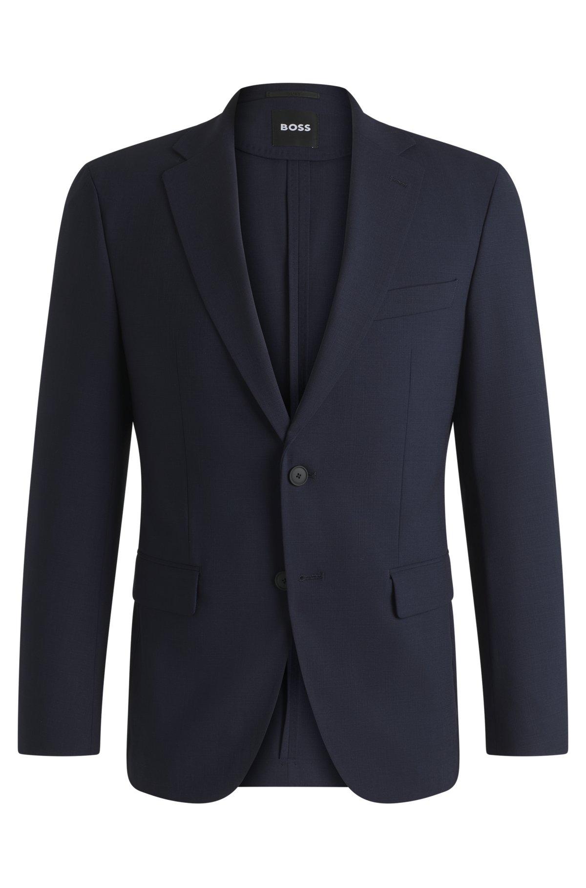 BOSS - Slim-fit suit in a performance-stretch wool blend - Dark Blue Product Image