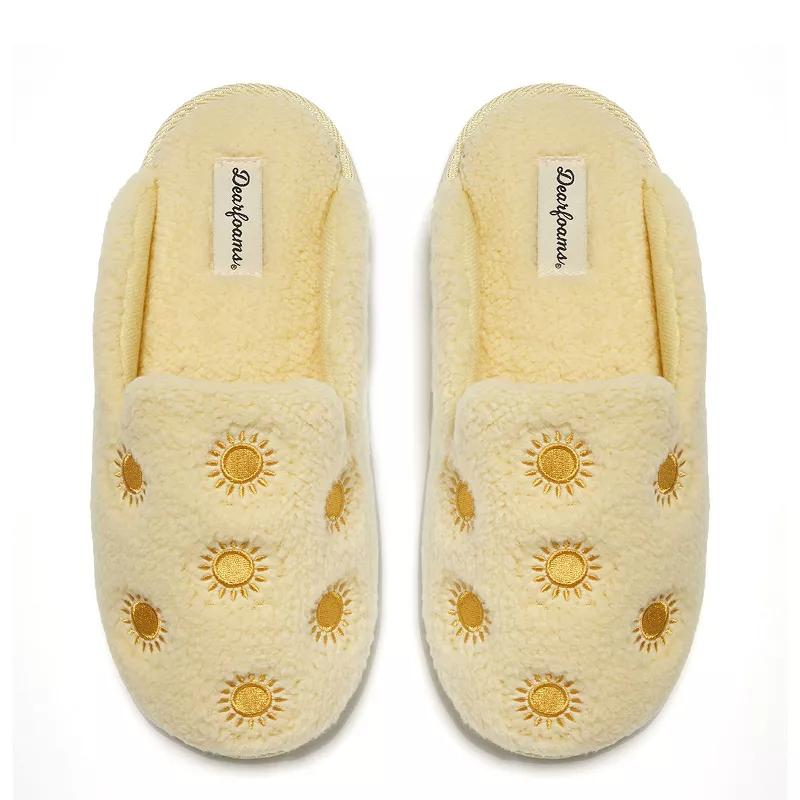 Dearfoams Women's Tab Scuff Slipper, Size: XL Medium, Pink Daisy Product Image