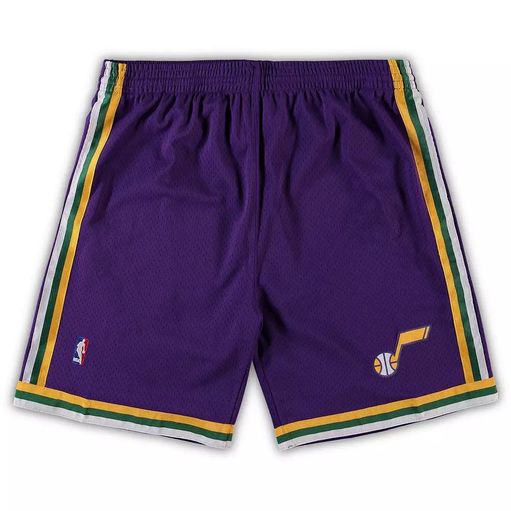 Men's Mitchell & Ness Purple Utah Jazz Big & Tall Hardwood Classics Team Swingman Shorts,  Product Image
