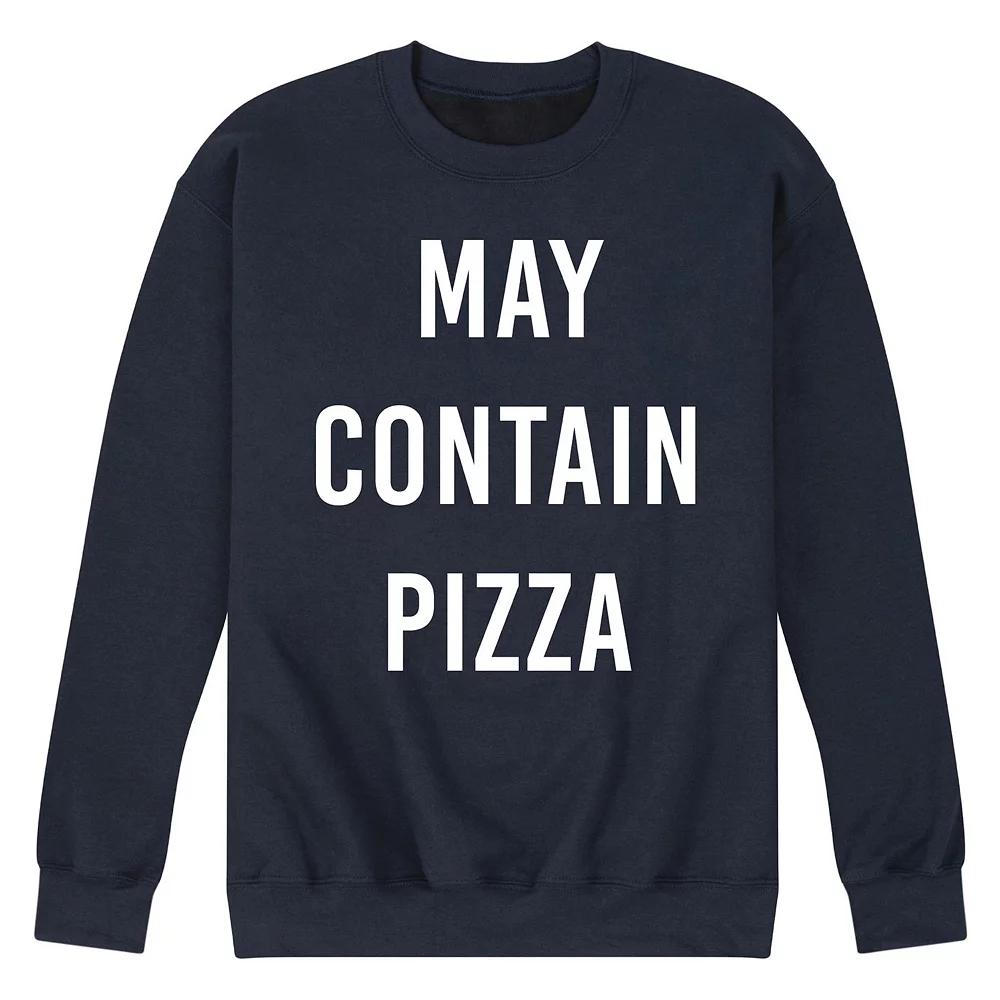 Men's May Contain Pizza Fleece Sweatshirt,  Product Image
