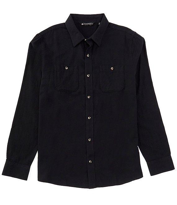 TravisMathew Cloud Flannel Long Sleeve Woven Shirt Product Image